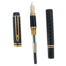 CIRCA 1991 WATERMAN OPERA BLACK CHASED 18K MED NIB FOUNTAIN PEN MINT OFFERED BY ANTIQUE DIGGER