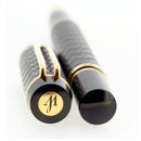 CIRCA 1991 WATERMAN OPERA BLACK CHASED 18K MED NIB FOUNTAIN PEN MINT OFFERED BY ANTIQUE DIGGER