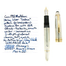 C1992 MONTBLANC MEISTERSTUCK N°146 SOLITAIRE STERLING LINED PATTERN 18K OB NIB FOUNTAIN PEN NEAR MINT IN BOX OFFERED BY ANTIQUE DIGGER