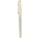 1992 PARKER 75 GRAIN d'ORGE SILVER PLATE W/RHODIUM FINISH 18K MED NIB FOUNTAIN PEN NEVER INKED OFFERED BY ANTIQUE DIGGER