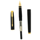 1992 PARKER 75 MATTE BLACK 18K NEEDLEPOINT 80 NIB FOUNTAIN PEN NEW IN BOX OFFERED BY ANTIQUE DIGGER
