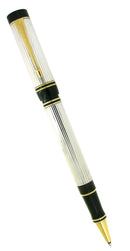 1992 PARKER INTERNATIONAL STERLING SILVER GODRON PATTERN ROLLERBALL PEN NEW