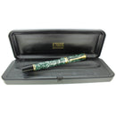 1992 PARKER DUOFOLD GREEN MARBLE ROLLERBALL PEN IN BOX MADE IN UK OFFERED BY ANTIQUE DIGGER