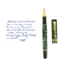1992 PARKER DUOFOLD GREEN MARBLE ROLLERBALL PEN IN BOX MADE IN UK OFFERED BY ANTIQUE DIGGER