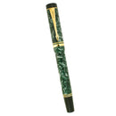 1992 PARKER DUOFOLD GREEN MARBLE ROLLERBALL PEN IN BOX MADE IN UK OFFERED BY ANTIQUE DIGGER
