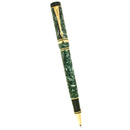 1992 PARKER DUOFOLD GREEN MARBLE ROLLERBALL PEN IN BOX MADE IN UK OFFERED BY ANTIQUE DIGGER