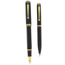 1992 SHEAFFER CONNAISSEUR HERRINGBONE 18K MEDIUM NIB FOUNTAIN PEN & BALLPOINT PEN SET OFFERED BY ANTIQUE DIGGER