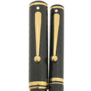 1992 SHEAFFER CONNAISSEUR HERRINGBONE 18K MEDIUM NIB FOUNTAIN PEN & BALLPOINT PEN SET OFFERED BY ANTIQUE DIGGER