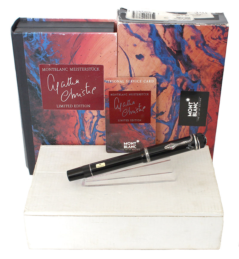 1993 MONTBLANC AGATHA CHRISTIE LIMITED EDITION MEISTERSTUCK FOUNTAIN PEN BOXED & STICKERED OFFERED BY ANTIQUE DIGGER