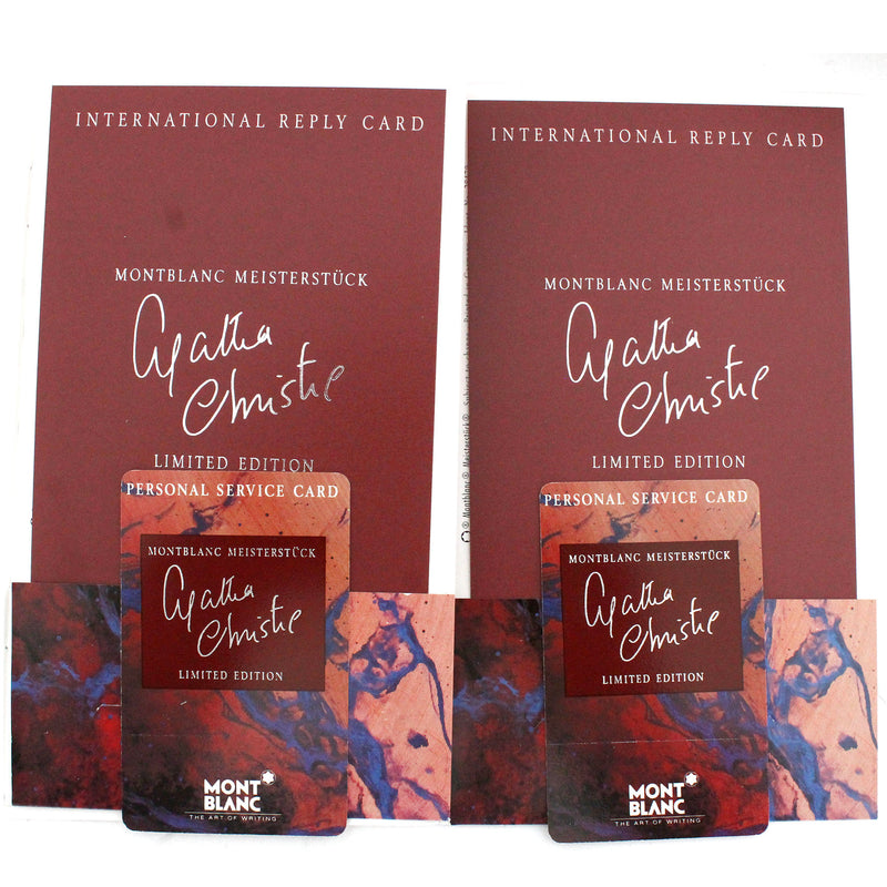 NEVER INKED 1993 MONTBLANC AGATHA CHRISTIE 3-PIECE LIMITED EDITION FOUNTAIN PEN, BALLPOINT & PENCIL SET NUMBER MATCHING OFFERED BY ANTIQUE DIGGER