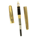 1993 PARKER SONNET 23K GOLD PLATE & BLACK LAQUE ATHENES MODEL 18K BROAD NIB FOUNTAIN PEN MINT OFFERED BY ANTIQUE DIGGER