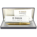 1993 PARKER SONNET 23K GOLD PLATE & BLACK LAQUE ATHENES MODEL 18K BROAD NIB FOUNTAIN PEN MINT OFFERED BY ANTIQUE DIGGER