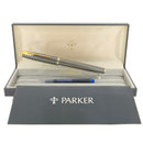 1993 PARKER SONNET CISELE STERLING SILVER FOUNTAIN PEN 18K FINE NIB NEVER INKED NEW IN BOX OFFERED BY ANTIQUE DIGGER