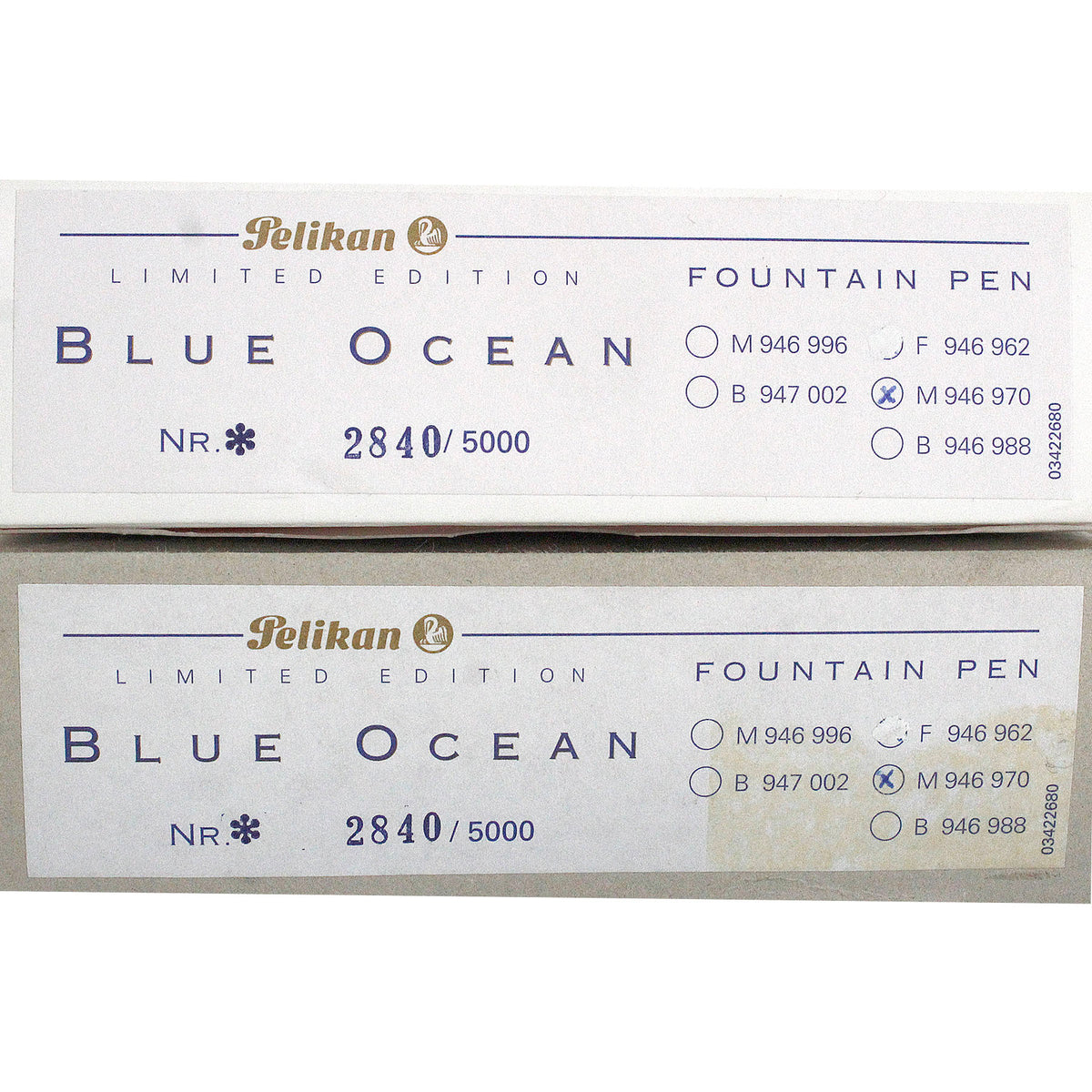 1993 PELIKAN M810 BLUE OCEAN LIMITED EDITION FOUNTAIN PEN W/BOX & PAPE