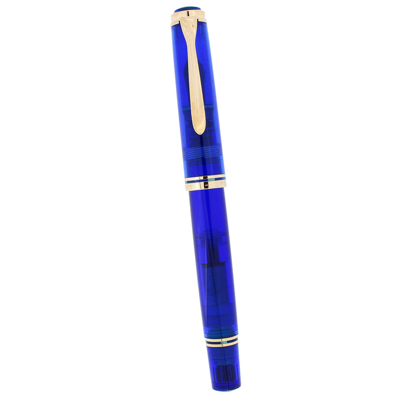 1993 PELIKAN M810 BLUE OCEAN LIMITED EDITION FOUNTAIN PEN W/BOX & PAPERS OFFERED BY ANTIQUE DIGGER