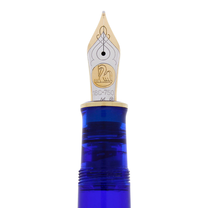 1993 PELIKAN M810 BLUE OCEAN LIMITED EDITION FOUNTAIN PEN W/BOX & PAPERS OFFERED BY ANTIQUE DIGGER