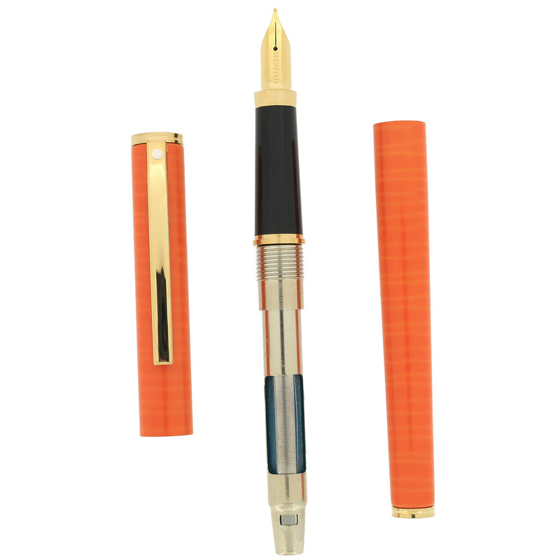 NEW OLD STOCK 1993 SHEAFFER FASHION II CADMIUM YELLOW FOUNTAIN PEN NEV