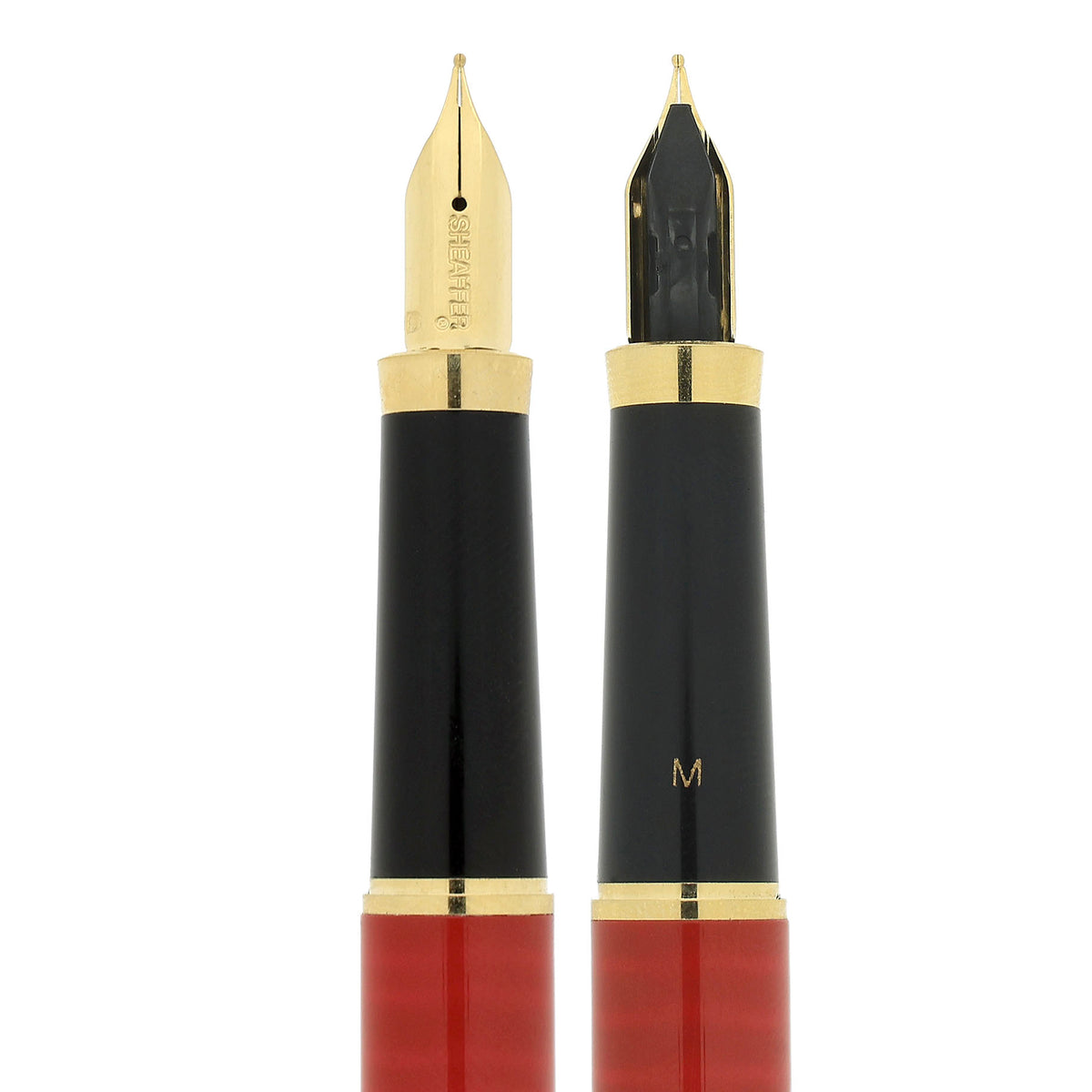 NEW OLD STOCK 1993 SHEAFFER FASHION II RED MARBLE FOUNTAIN PEN NEVER I