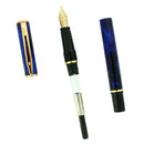 1990S WATERMAN LAUREAT II MINERAL BLUE MARBLE LACQUER FOUNTAIN PEN MINT