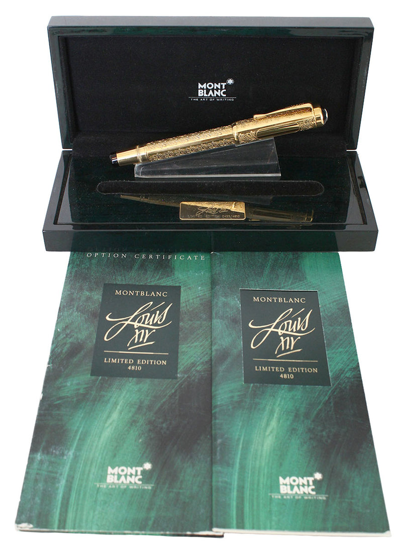 1994 MONTBLANC LOUIS XIV PATRON OF THE ART LIMITED EDITION FOUNTAIN PEN W/BOX MINT OFFERED BY ANTIQUE DIGGER