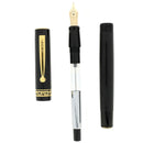 1993 NAMIKI BLACK HERRINGBONE GUILLOCHE  14K MED NIB FOUNTAIN PEN MINT OFFERED BY ANTIQUE DIGGER