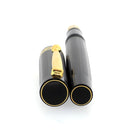 1993 NAMIKI BLACK HERRINGBONE GUILLOCHE  14K MED NIB FOUNTAIN PEN MINT OFFERED BY ANTIQUE DIGGER