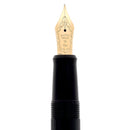 1993 NAMIKI BLACK HERRINGBONE GUILLOCHE  14K MED NIB FOUNTAIN PEN MINT OFFERED BY ANTIQUE DIGGER