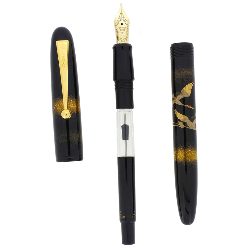 1994 NAMIKI YUKARI MAKI-E WINGED BIRDS 18K MED NIB FOUNTAIN PEN MINT OFFERED BY ANTIQUE DIGGER