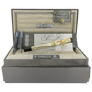 1994 PARKER DUOFOLD INTERNATIONAL BLACK & PEARL 18K BROAD NIB FOUNTAIN PEN NEVER INKED OFFERED BY ANTIQUE DIGGER