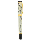 1994 PARKER DUOFOLD INTERNATIONAL BLACK & PEARL 18K BROAD NIB FOUNTAIN PEN NEVER INKED OFFERED BY ANTIQUE DIGGER