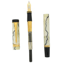 1994 PARKER DUOFOLD INTERNATIONAL BLACK & PEARL 18K BROAD NIB FOUNTAIN PEN NEVER INKED OFFERED BY ANTIQUE DIGGER