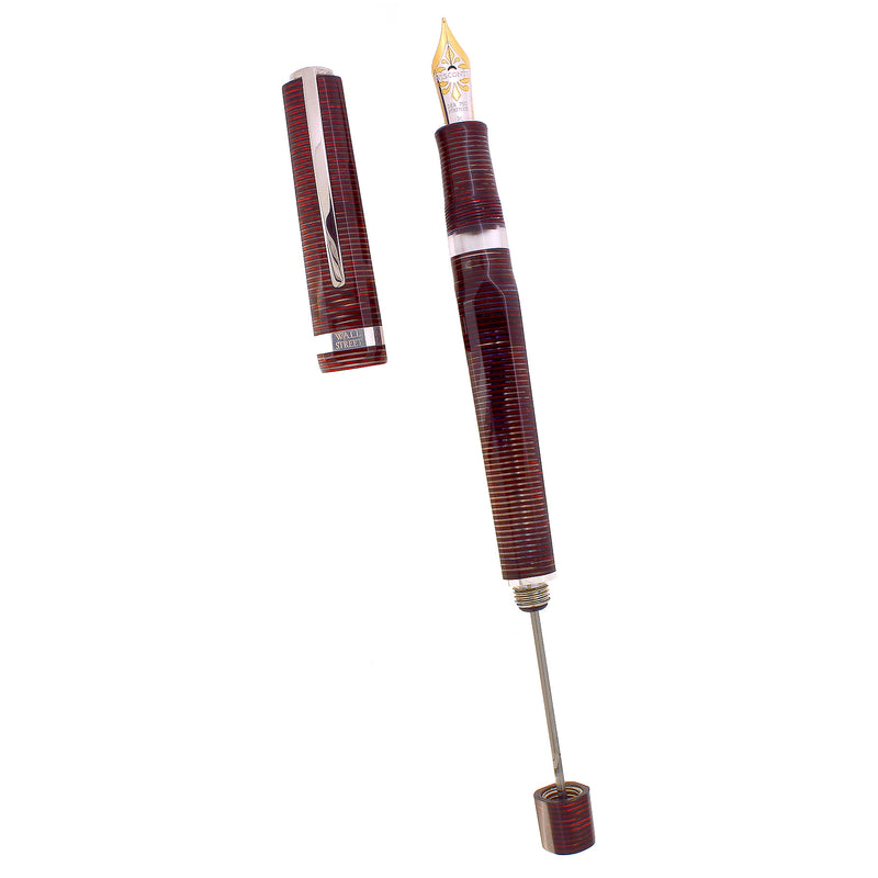 CIRCA 2004 VISCONTI WALL STREET RED PEARL LIMITED EDITION 18K MED NIB FOUNTAIN PEN MINT OFFERED BY ANTIQUE DIGGER