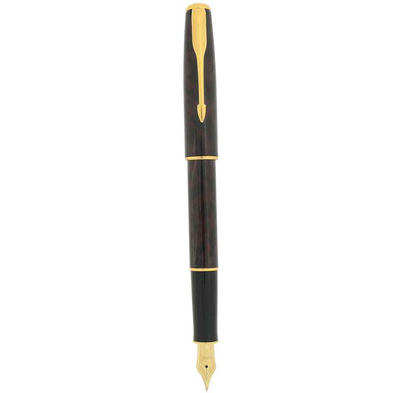 1994 PARKER SONNET AUTUMN RED LACQUER FINE NIB FOUNTAIN PEN NEW OLD ST