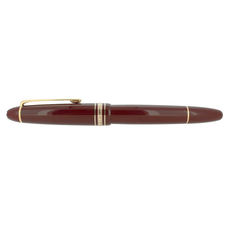 CIRCA 1995 MONTBLANC BORDEAUX TRAVELER'S N° 147 OBB NIB FOUNTAIN PEN SERVICED OFFERED BY ANTIQUE DIGGER