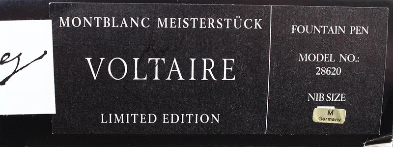 NEVER INKED 1995 MONTBLANC VOLTAIRE LIMITED EDITION MEISTERSTUCK FOUNTAIN PEN W/BOXES OFFERED BY ANTIQUE DIGGER