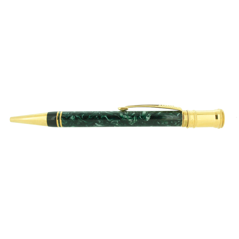 1995 PARKER DUOFOLD EMERALD MARBLED BALLPOINT PEN MINT IN BOX MADE IN UK OFFERED BY ANTIQUE DIGGER