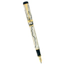 2005 PARKER DUOFOLD INTERNATIONAL BLACK & PEARL 18K BROAD NIB FOUNTAIN PEN OFFERED BY ANTIQUE DIGGER