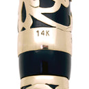 1995 PARKER DUOFOLD 14K MOORISH NIGHT MICHAEL FULTZ OVERLAY 18K STUB NIB FOUNTAIN PEN OFFERED BY ANTIQUE DIGGER