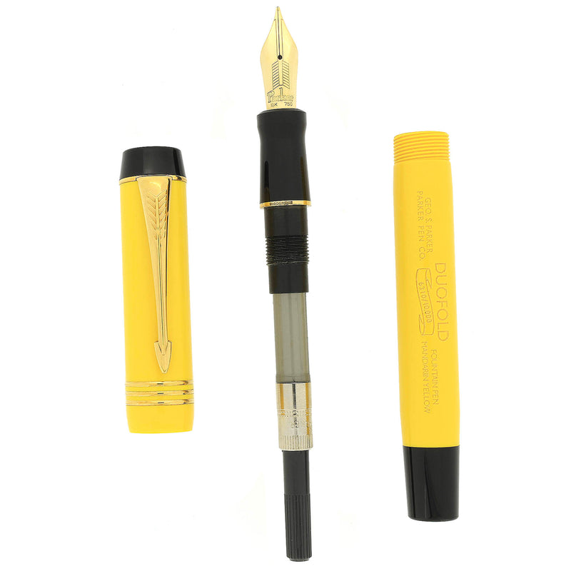 1995 PARKER DUOFOLD MANDARIN YELLOW 18K TRIM LIMITED EDITION 6310/1000