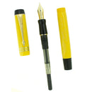 1995 PARKER DUOFOLD MANDARIN YELLOW LIMITED EDITION FOUNTAIN PEN NEVER INKED OFFERED BY ANTIQUE DIGGER