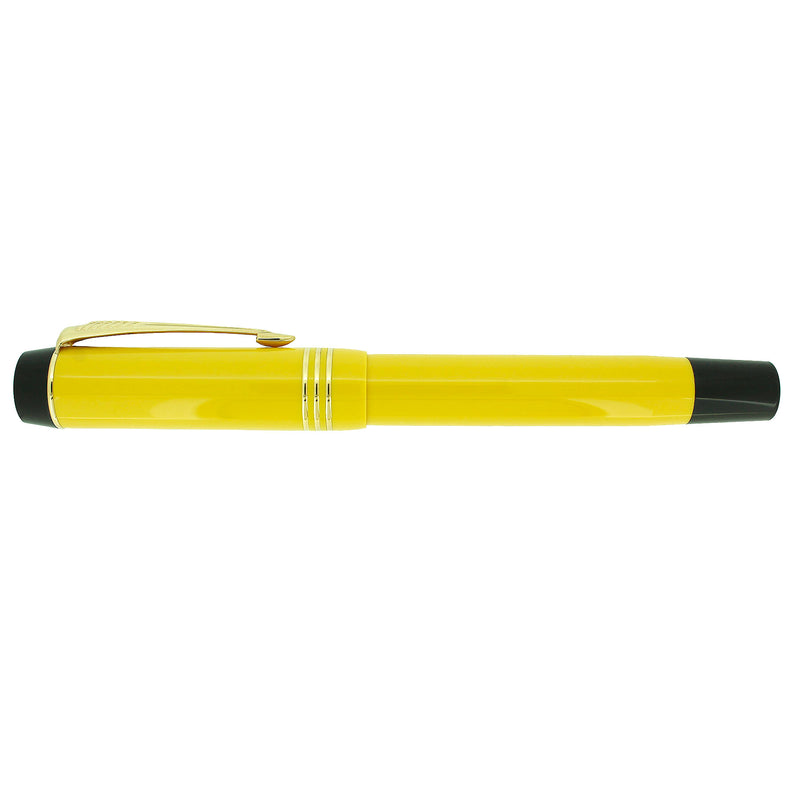 1995 PARKER DUOFOLD MANDARIN YELLOW LIMITED EDITION FOUNTAIN PEN NEVER INKED OFFERED BY ANTIQUE DIGGER