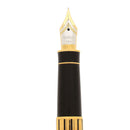 1995 PARKER SONNET 23K GOLD PLATE & BLACK LAQUE ATHENS MODEL 18K XF NIB FOUNTAIN PEN NEVER INKED OFFERED BY ANTIQUE DIGGER