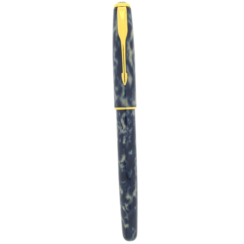 1995 PARKER SONNET PREMIER INDIGO BLUE LAQUE 18K FINE NIB FOUNTAIN PEN