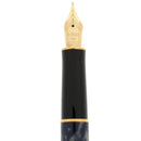 1995 PARKER SONNET PREMIER INDIGO BLUE LAQUE 18K FINE NIB FOUNTAIN PEN GIFT SET OFFERED BY ANTIQUE DIGGER
