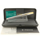 1995 PARKER SONNET CASCADE SILVER PATTERN 18K EXTRA FINE NIB FOUNTAIN PEN NEW OLD STOCK OFFERED BY ANTIQUE DIGGER
