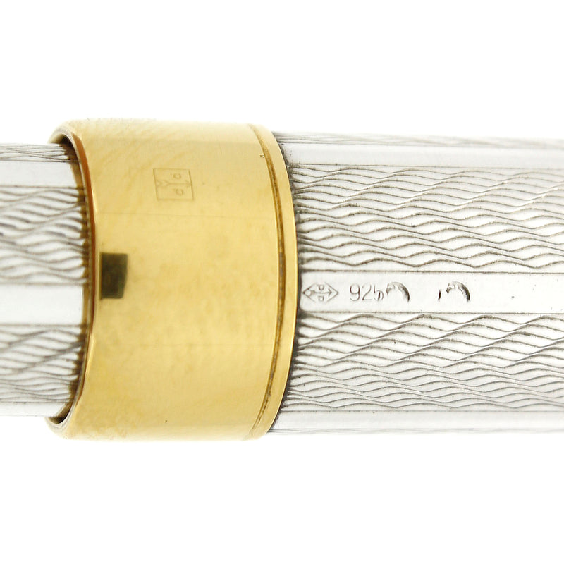 1995 PARKER SONNET STERLING SILVER FOUGERE PATTERN 18K M NIB FOUNTAIN PEN MEDIUM NIB NEVER INKED OFFERED BY ANTIQUE DIGGER