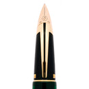 C1995 WATERMAN EMERALD GREEN EDSON 18K MED NIB FOUNTAIN PEN NEVER INKED OFFERED BY ANTIQUE DIGGER