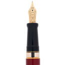 1996 AURORA OPTIMA BURGUNDY MODEL 997 14K MEDIUM NIB FOUNTAIN PEN NEVER INKED OFFERED BY ANTIQUE DIGGER