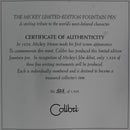 1996 COLIBRI MICKEY MOUSE LIMITED EDITION STERLING SILVER FOUNTAIN PEN NEVER INKED