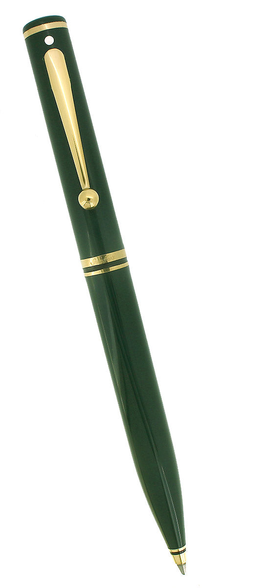 CIRCA 1996 SHEAFFER CONNAISSEUR IVY GREEN BALLPOINT PEN NEW OLD STOCK STICKERED OFFERED BY ANTIQUE DIGGER